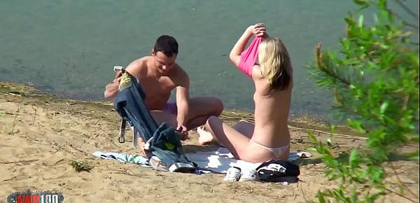  Spied having sex at the beach